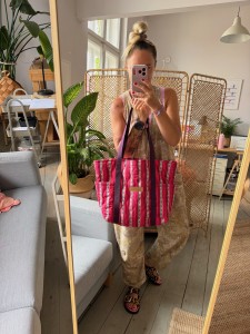 Boho Beach Bag Floral Ready to Go!