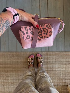 Mid Lola Pocket Brownrose + Leopard IV Pink Nubuck