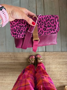 Mid Mobiler Dahlia + Leopard I Fuchsia Nubuck