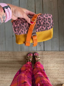 Mid Mobiler Mustard + Orange + Leopard III Pink Nubuck