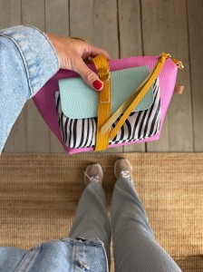 Mid Lola Pocket Bubble Gum + Zebra Nubuck + Aqua Ready to Go!