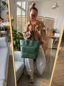 Nordic Shopping Pocket Clap Emerald Croco II 