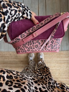 Lola Long Pocket Shamal + Plum Suede + Leopard III Pink Nubuck