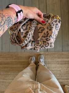 Mid Lola Pocket Leopard IV Beige Nubuck