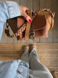 Mid Lola Pocket Coffee + Walnut + Leopard III Taupe Nubuck