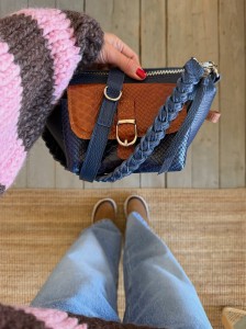Mid Lola Pocket Navy Blue + Korodo Brown + Navy Korodo