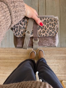 Double Mobiler Fossil + Croco II Taupe Vintage + Leopard III Taupe Nubuck