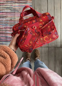 Acti Mini Red Folk Nubuck + Wallet 