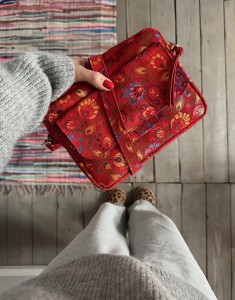 Mini Pocket Red Folk Nubuck + Wallet