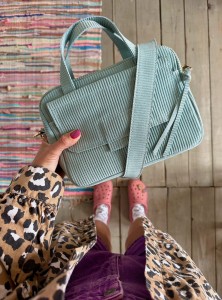 Bigger Pocket Mint Corduroy Suede 