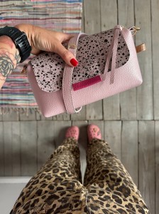 MiniMini Clap Pale Pink + Dotty Pigi Nubuck 