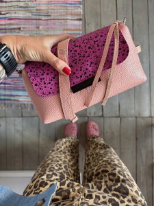 MiniMini Clap Blush + Dotty Fuchsia Nubuck 