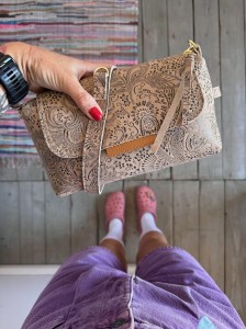 MiniMini Clap Paisley Beige Nubuck 