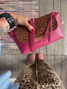 MiniMini Clap Fuchsia + Tobacco Leopard II Nubuck 