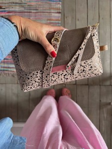 MiniMini Clap Dotty Cream Nubuck + Beige Suede