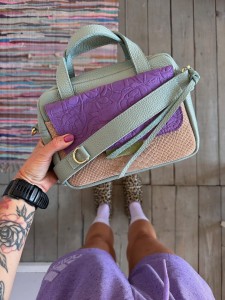 Bigger Pocket Cielo + Korodo Cream Nubuck + Nubuck Purple Roses 