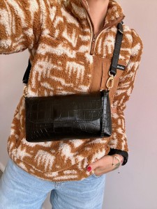 MiniMini Clap Black Croco II