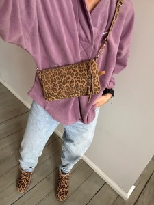 MiniMini Clap Deer Leopard III Suede 