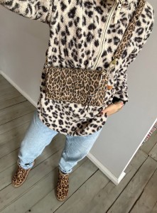 MiniMini Clap Beige Leopard III Nubuck 