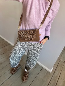 MiniMini Clap Date Suede + Leopard I Suede 