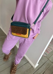 Mini Pocket Petrol + Leopard III Tobacco Suede + Mustard 