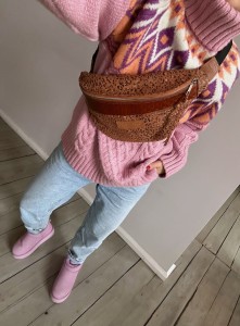 Bohonerka Tobacco Leopard II Nubuck + Braided Brown 