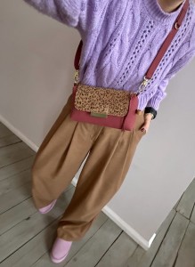 MiniMini Clap Sweet Burgundy Korodo + Leopard I Suede Tobacco 