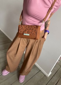 MiniMini Clap Vintage Brown Korodo + Leopard IV Suede 