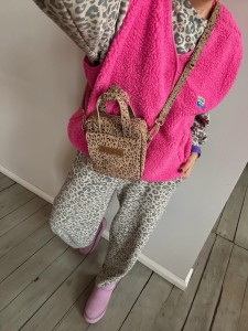 Sachet Clap Leopard I Suede 