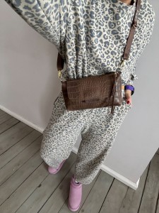 MiniMini Clap Dark Taupe Croco II 