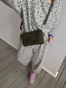 MiniMini Clap Khaki Nubuck Croco II 