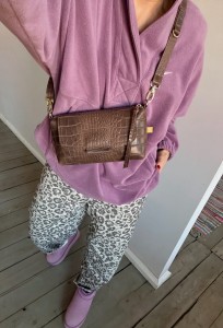 MiniMini Clap Dark Taupe Croco II 