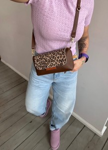 MiniMini Clap Choco + Leopard III Beige Nubuck 