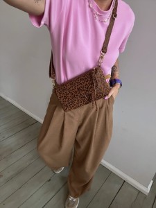 MiniMini Clap Leopard I Camel Nubuck 