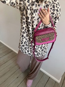 Traveller 2 v. classic Dahlia + Leopard + Corduroy Fuchsia Suede