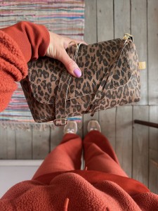 MiniMini Clap Leopard III Taupe Nubuck 