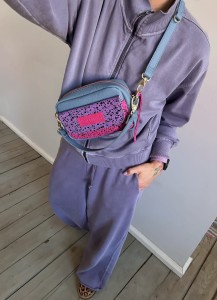 Traveller 2 v. classic Jeans + Purple + Fuchsia Dotty Nubuck 