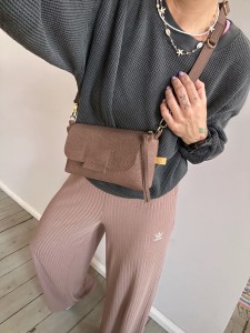 MiniMini Clap Taupe Bubbles 