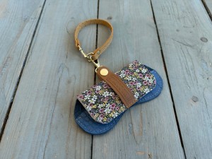 Sunglasses Case Jeans Croco + Floral 