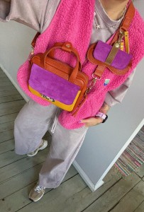 KOMPLET: Bigger Pocket Brick + Verbena Suede + Mustard + Sunglasses Case 