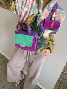 KOMPLET: Bigger Pocket Violet + Mint Korodo + Verbena Suede 