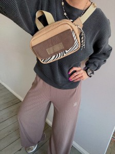 Traveller v.2 Beige + Taupe Bubbles + Zebra Nubuck