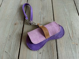 Sunglasses Case Violet + Lila Suede 