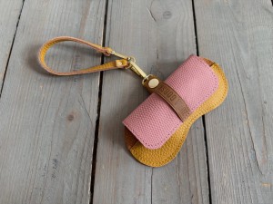Sunglasses Case Honey + Pink Bubbles 