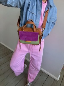 Bigger Pocket Toffee + Verbena Suede + Olive Bubbles 