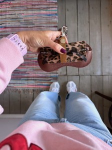 Sunglasses Case Bubbles + Leopard II Nubuck 