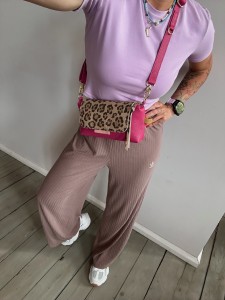 MiniMini Clap Fuchsia + Leopard IV Nubuck 