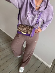 MiniMini Clap Violet + Leopard III Nubuck Beige 