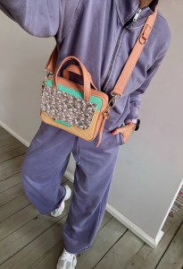 Bigger Pocket Salmon + Floral + Mint Korodo + Honey Corduroy Nubuck 